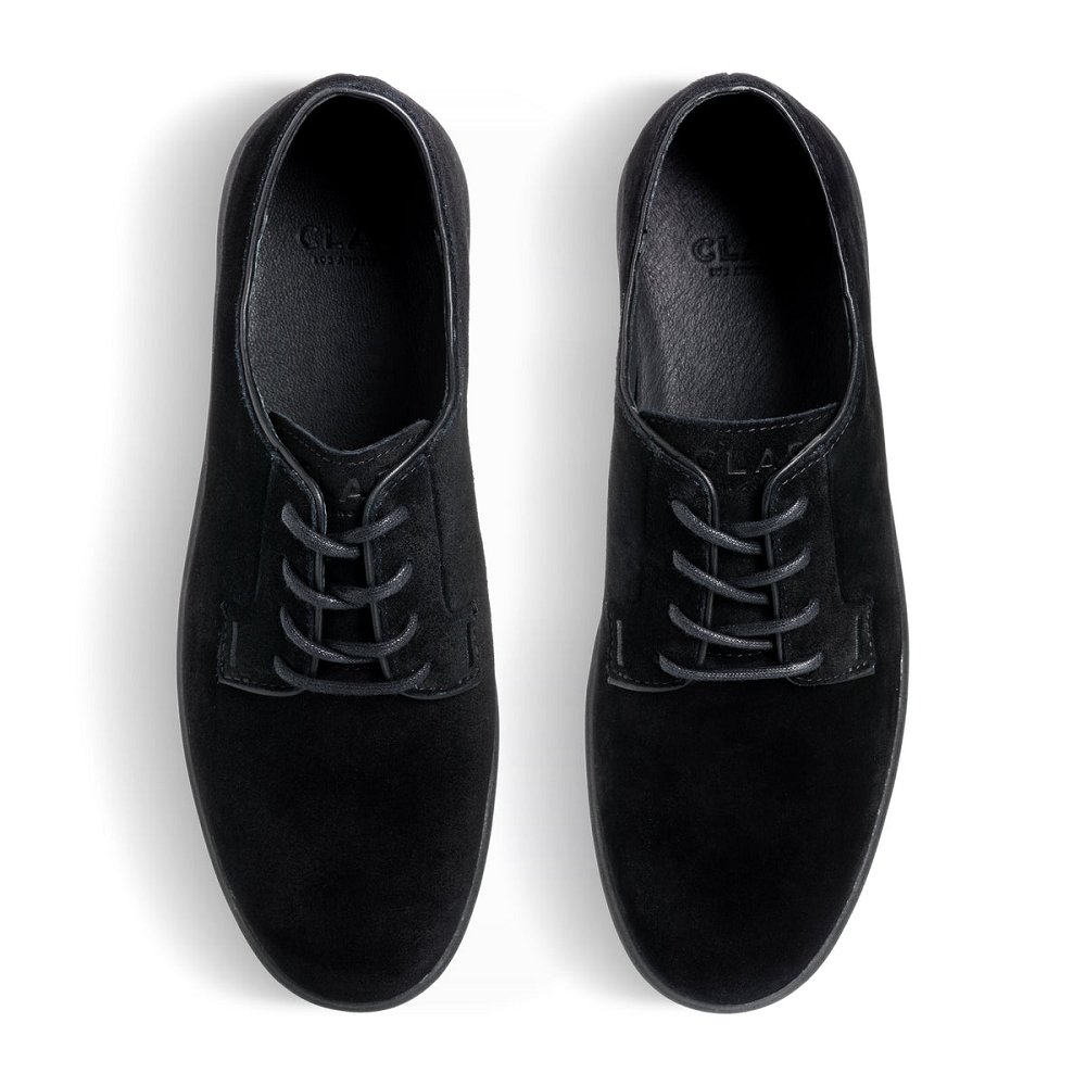 CLAE HOPKINS Shoes Mens USA275-Y13 In Triple Black Suede